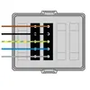 - 5-polig deel te gebruiken als voeding van dimbare hoog-frequent-armaturen.
- Voorzien van VD-draad 2,5 mm².
- Alle connectoren zijn standaard voorzien van vergrendeling.
- Prefabricated with connection wires 2.5 mm²
- Suitable for WAGO WINSTA® MIDI or Wieland gesis® CLASSIC GST18®