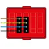 - Voor bijvoorbeeld voeding en schakeling van noodarmatuur met noodstroomvoorziening.
- Voorzien van VD-draad 2,5 mm².
- Alle connectoren zijn standaard voorzien van vergrendeling.
- Prefabricated with connection wires 2.5 mm²
- Suitable for WAGO WINSTA® MIDI or Wieland gesis® CLASSIC GST18®