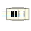 - Zwarte en witte delen gescheiden te schakelen.
- Voorzien van VD-draad 2,5 mm².
- Alle connectoren zijn standaard voorzien van vergrendeling.