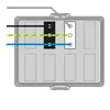 - Zwarte en witte delen gescheiden te schakelen.
- Voorzien van VD-draad 2,5 mm².
- Alle connectoren zijn standaard voorzien van vergrendeling.