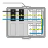 - Zwarte en witte delen per paar gescheiden te schakelen.
- Voorzien van VD-draad 2,5 mm².
- Alle connectoren zijn standaard voorzien van vergrendeling.