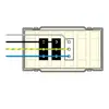 - Zwarte en witte delen gescheiden te schakelen.
- Voorzien van VD-draad 2,5 mm².
- Alle connectoren zijn standaard voorzien van vergrendeling.