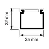 - Geleverd met deksel.
- Voorzien van sleufen spijkergaten.
- Deksel voorzien van verstevigingsrillen.
- Inwendige afmetingen: 22 x 19 mm