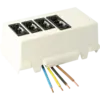 - 3-polige delen en 4-polige deel zijn met elkaar doorverbonden.
- 4-polige deel te gebruiken als voeding voor meeschakelende armatuur met decentrale noodstroomvoorziening.
- Voorzien van VD-draad 2,5 mm².
- Alle connectoren zijn standaard voorzien van vergrendeling.