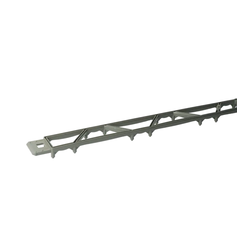 - Quick to process
- Manageable length
- Small contact surface with mould
- Good circulation
- Stable
- Coupling to longer lengths