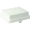 - Coiffe avant surélevée, équipée de 5 perforations pour les prises à 3, 4 et 5 pôles WAGO WINSTA® MIDI / Wieland gesis® CLASSIC GST18®