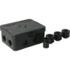 - Metrische invoer M20.
- Speciaal voor bevestiging op stalen montageplaten van kabelgoten.
- 3 kabel- / buisinvoeren KBI 16 mm en 1 snelbevestigingsschroef bijverpakt per kabeldoos.