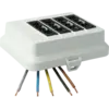 - 5-poliges zur Verwendung als Stromversorgung für dimmbare Hochfrequenz-Leuchten.
- Ausgestattet mit VD-Draht 2,5 mm².
- Alle Gehäuse sind serienmäßig mit einer Verriegelung ausgestattet.
- Konfektioniert mit Anschlussadern 2,5 mm²
- Passend für WAGO WINSTA® MIDI bzw. Wieland gesis® CLASSIC GST18®