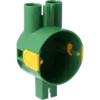 - Halogeenvrij.
- Voorzien van combi-tuiten 16/19 mm.
- In combinatie met afdichtdop HWD50L (art. nr. AT1065) geschikt voor luchtdichte toepassingen.
- Standaard geschikt voor plaatdikte 25 mm.
- In combinatie met afstandhouder (artikelnummer AT1058) ook geschikt voor plaatdiktes 9,5 mm, 12,5 mm, 15 mm en 18 mm.
- Met bodemtuit.
- Toepasbaar bij 'open' wanden.
- Zijdelingse bevestiging middels HSB-steun mogelijk (art. nr. AT1052).