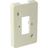 - Voorzien van 2 messing busjes M4.
- Geschikt voor tweevoudig opbouwschakelmateriaal en combinaties.