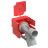 - Zum Verbinden von Rohren an Übergangsstellen
- Aufnahme für System-Haftmagnet (Art.-Nr. 1299-69) und System-Haftmagnet PLUS (Art.-Nr. 1299-70)
- Große Klebefläche
- Für obenliegenden Einbau in Massivwänden
- Mit Verschlussdeckel zum Schutz vor Fremdkörpern
- End- und Übergangstüllen und Wand- und Deckenkrümmer 30° kombinierbar
- Zwei Aufnahmen für Prefix®-Systemzubehör
- Für alle Schalungsarten geeignet
- Zwei Nageldome