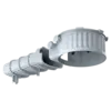 - Toolless combination entry for M20/M25 conduits
- Conduit entry limitation to prevent the need to shorten the conduit inside
- No reinforcement cuts in tunnel section area