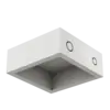 - Pre-drilled M20 and M25 pipe entries
- Tested with the most common LED spotlights
- For insulated or uninsulated false or suspended ceilings
- Building material class A2-s1, d0, can serve as preventive fire protection
- Fully closed installation housing despite conduit entries