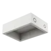 - Pre-drilled M20 and M25 pipe entries
- Tested with the most common LED spotlights
- For insulated or uninsulated false or suspended ceilings
- Building material class A2-s1, d0, can serve as preventive fire protection
- Fully closed installation housing despite conduit entries